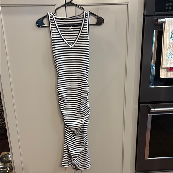 A New Day striped navy and White Sleeveless Dress sm - Picture 1 of 1